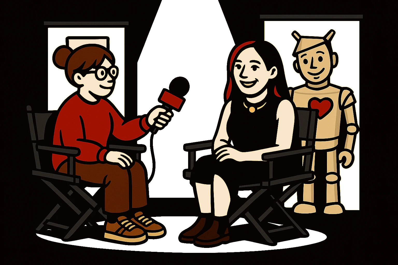 Illustration: Interview mit Nina le Viseur, Autorin für digitale Kommunikation, PR-Storytelling und AIO-Optimierung