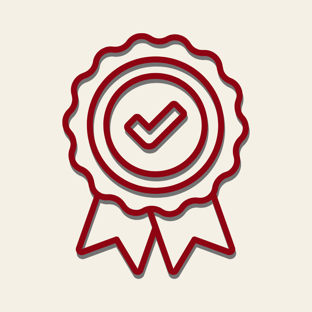 Siegel mit Häkchen als Symbolbild für E-E-A-T als Vertrauenssignale in der AIO Optimierung